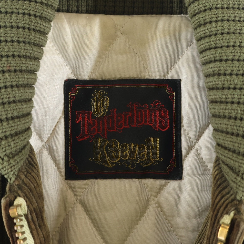 TENDERLOIN(テンダーロイン) T-WORK LONG CORDUROY ワークロング ジップアップコーデュロイジャケット カーキ