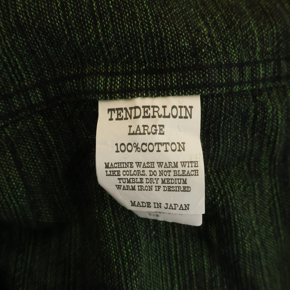 TENDERLOIN(テンダーロイン) T-MEXICAN SHT メキシカン オープンカラー 長袖シャツ グリーン