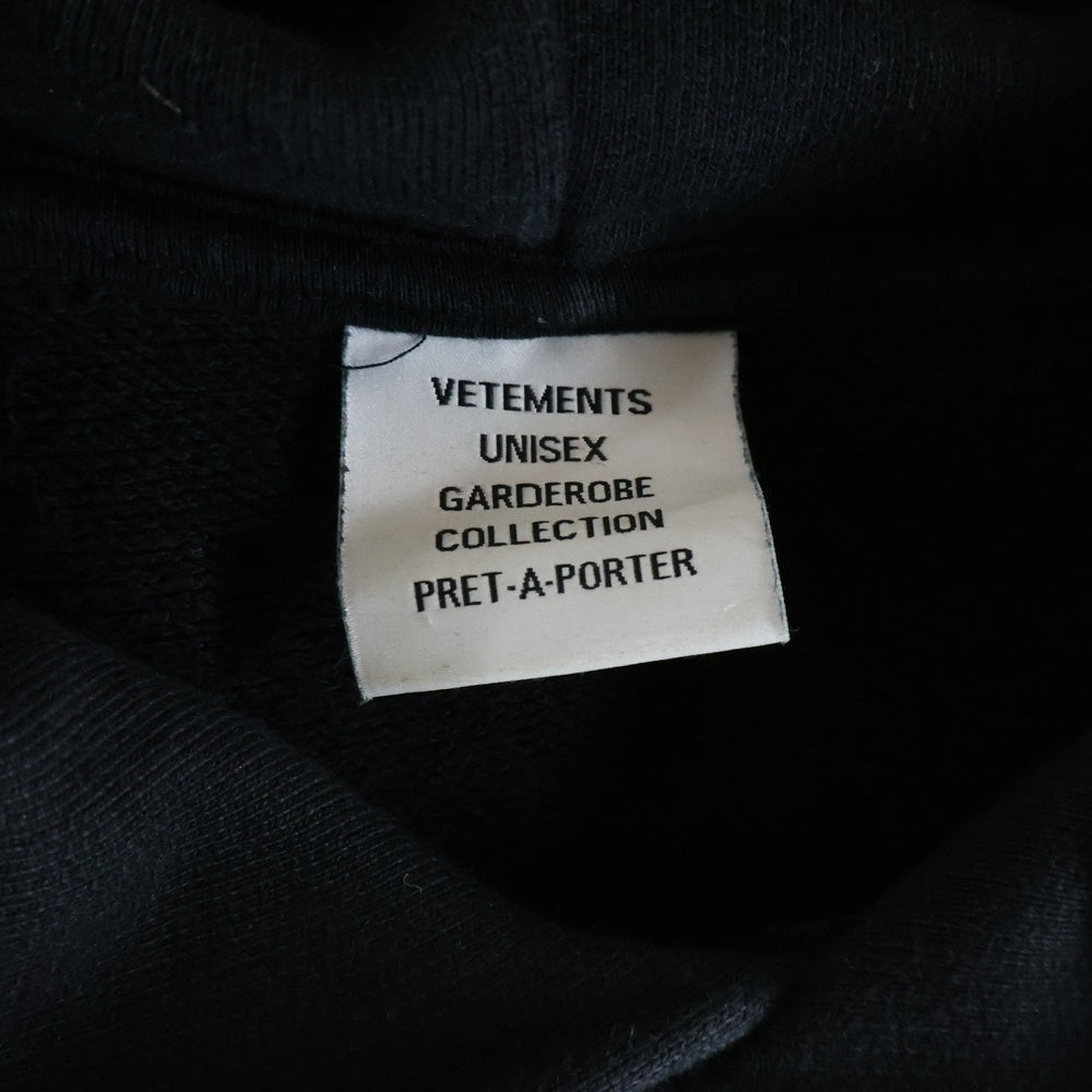 VETEMENTS(ヴェトモン) 21SS BLOODY LOGO HEAVY METAL HOODIE ブラッディロゴ ヘヴィーメタル フーディフーディ プルオーバーパーカー ブラック
