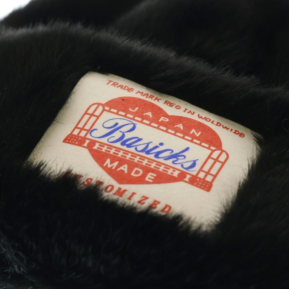 BASICKS(ベイシックス) FAUX CHINCHILLA BEANIE フォックス ビーニー ブラック