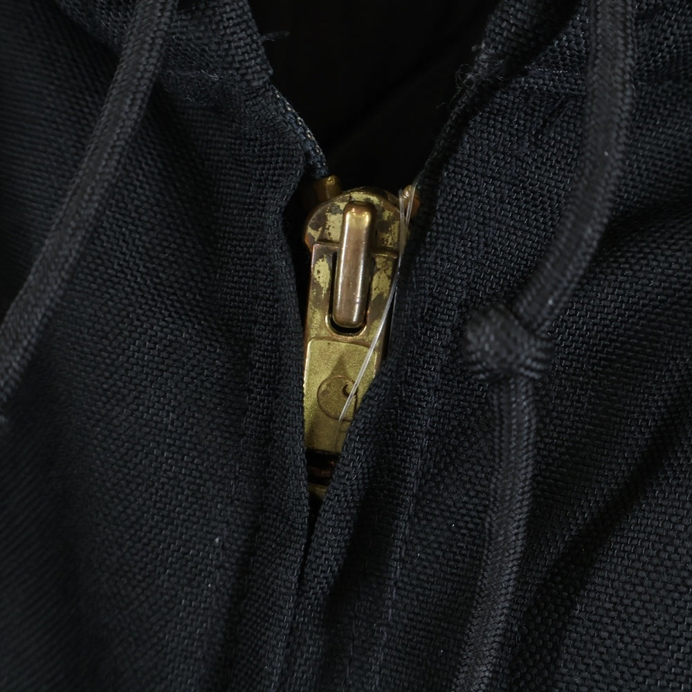 CARHARTT(カーハート) 90S VINTAGE ヴィンテージ ロゴデザイン キルティング フーデッド ジップアップ アクティブジャケット ブラック J133BLK