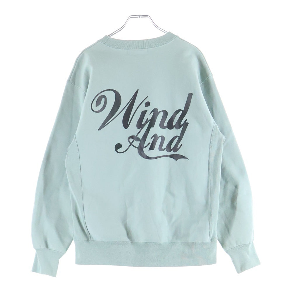 WIND AND SEA(ウィンダンシー) ×DISNEY MICKEY CREW NECK SWEAT ディズニー キャラクタープリント クルーネック スウェット トレーナー ブルー WDS-C-DSN-24-Q2-02