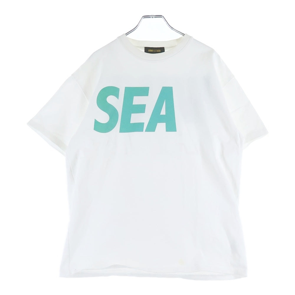 WIND AND SEA(ウィンダンシー) 22SS S/S T-SHIRT ロゴプリント クルーネック 半袖Tシャツ カットソー ホワイト WDS-SEA-22S-02