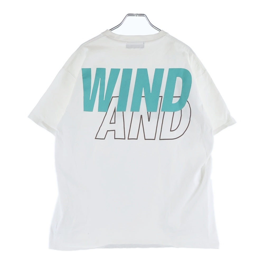 WIND AND SEA(ウィンダンシー) 22SS S/S T-SHIRT ロゴプリント クルーネック 半袖Tシャツ カットソー ホワイト WDS-SEA-22S-02
