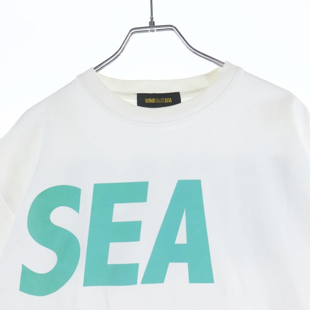 WIND AND SEA(ウィンダンシー) 22SS S/S T-SHIRT ロゴプリント クルーネック 半袖Tシャツ カットソー ホワイト WDS-SEA-22S-02