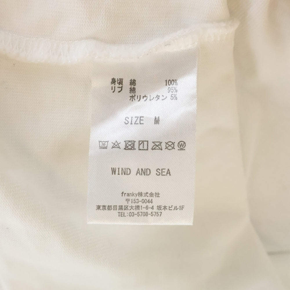 WIND AND SEA(ウィンダンシー) 22SS S/S T-SHIRT ロゴプリント クルーネック 半袖Tシャツ カットソー ホワイト WDS-SEA-22S-02