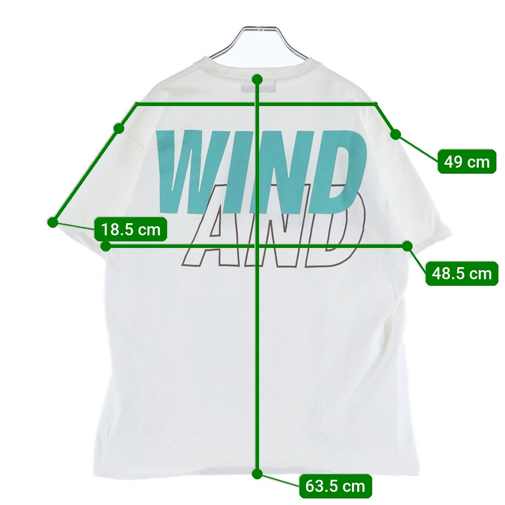 WIND AND SEA(ウィンダンシー) 22SS S/S T-SHIRT ロゴプリント クルーネック 半袖Tシャツ カットソー ホワイト WDS-SEA-22S-02