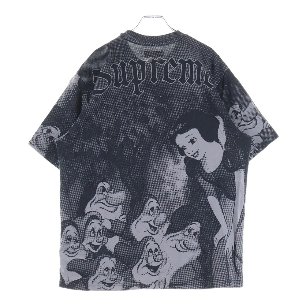 SUPREME(シュプリーム) 24AW Snow White S/S Top 総柄デザインTシャツ 半袖クルーネックカットソー ブラック