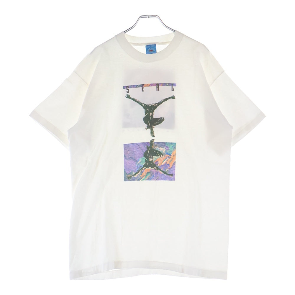 VINTAGE(ヴィンテージ) 90S VINTAGE SEAL BRING IT ON TEE ヴィンテージ シール ブリングイットオン 両面プリントTシャツ 半袖クルーネックカットソー ホワイト