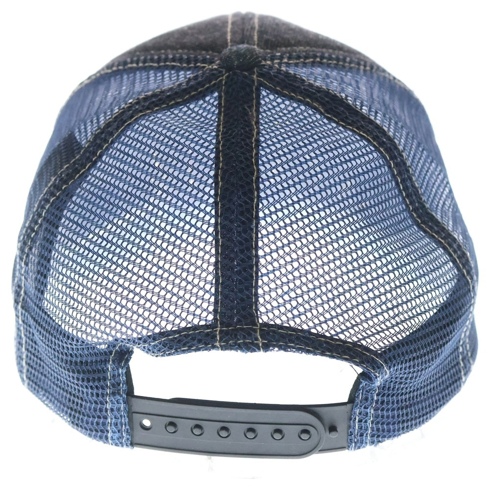 RRL(ダブルアールエル) DENIM MESH CAP フロントロゴ デニムメッシュキャップ 帽子 インディゴ/ブルー