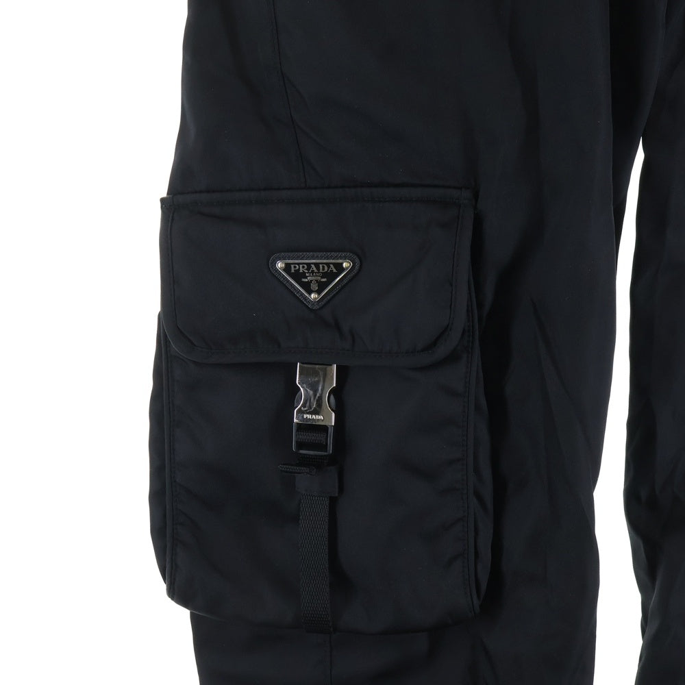 PRADA(プラダ) 21SS RE-NYLON リナイロン トライアングルロゴプレート ナイロンカーゴパンツ ブラック SPH130 S211