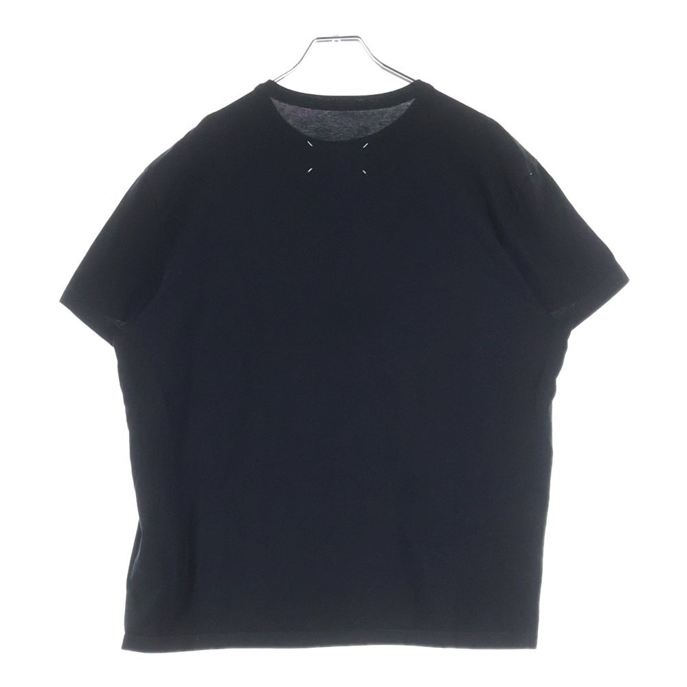 Maison Martin Margiela(メゾンマルタンマルジェラ) Distorted Logo Tee ディストーテッド 反転ロゴプリント クルーネック半袖Tシャツ カットソー ブラック S30GC0701