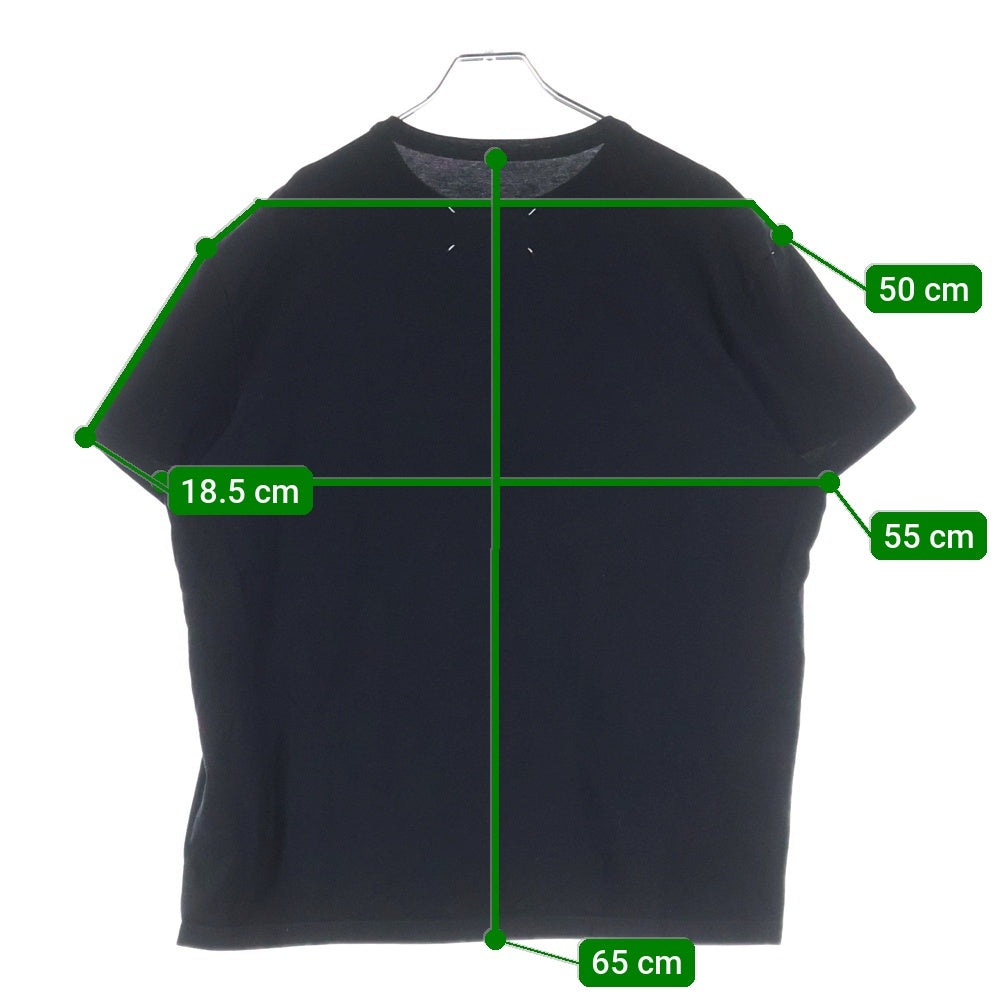 Maison Martin Margiela(メゾンマルタンマルジェラ) Distorted Logo Tee ディストーテッド 反転ロゴプリント クルーネック半袖Tシャツ カットソー ブラック S30GC0701