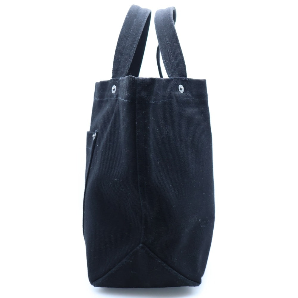 A.P.C(アーペーセー) コットン ロゴエンブロイダリー ミニトートバッグ ブラック