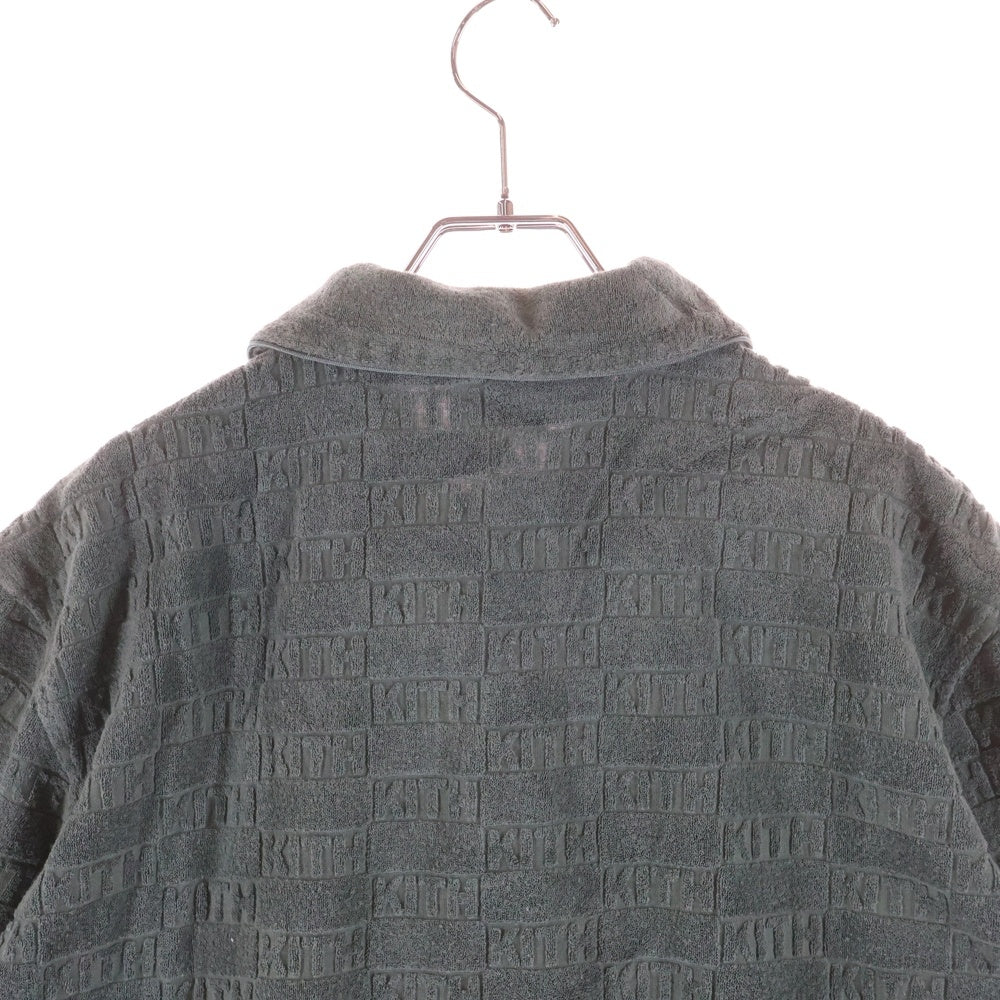 KITH(キス) Graham Polo Court グラハム 総柄 パイル 半袖ポロシャツ グリーン KHM031070