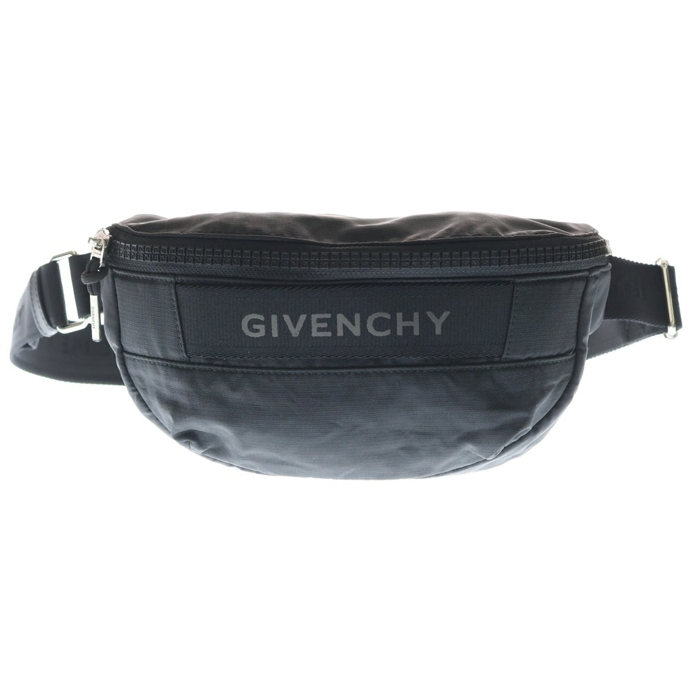 GIVENCHY(ジバンシィ) ロゴプリント ナイロン クロスボディ ショルダーバッグ ブラック