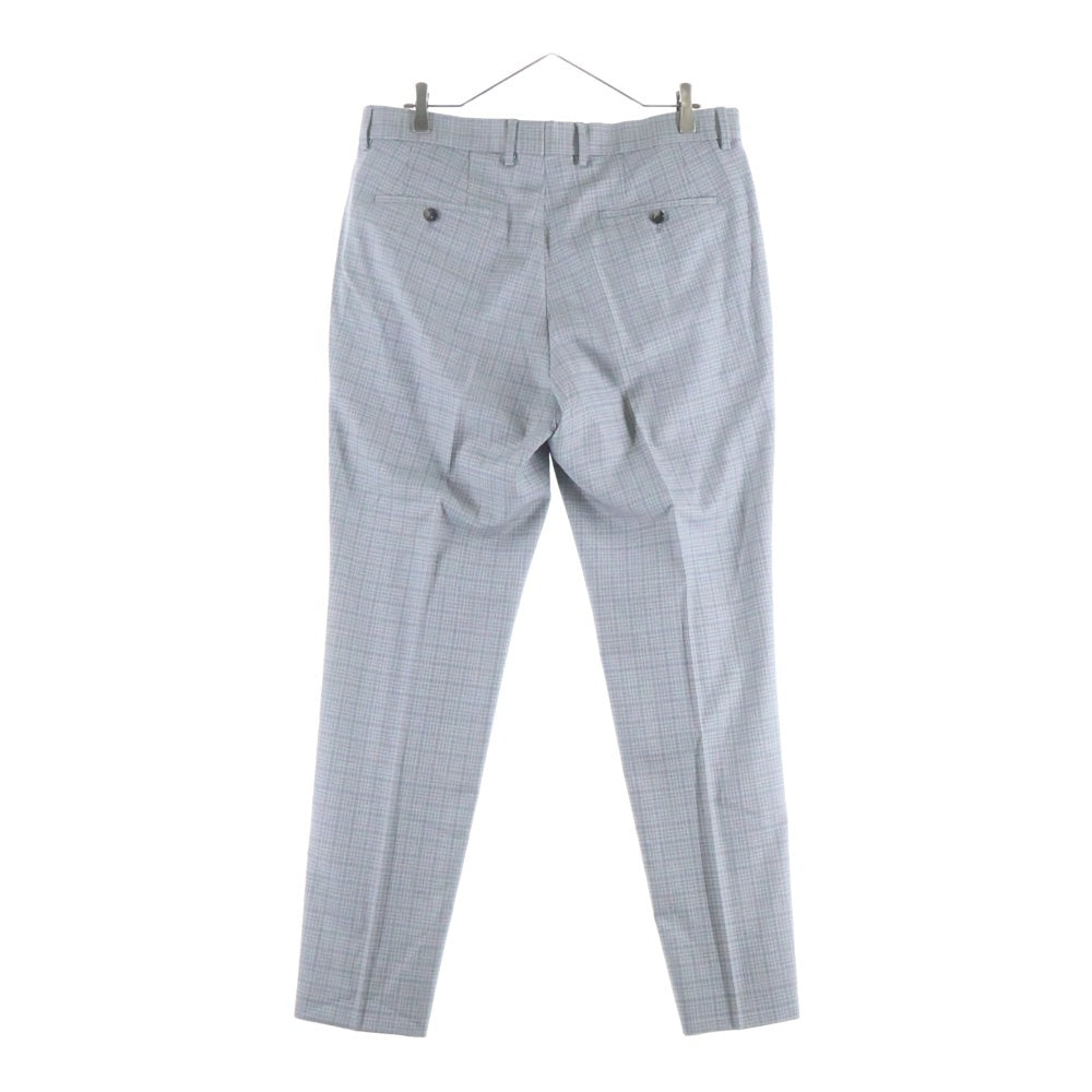 HUGO BOSS(ヒューゴボス) ウール ウィンドウペンチェック 2Bテーラードジャケット センタープレス スラックスパンツ セットアップ グレー