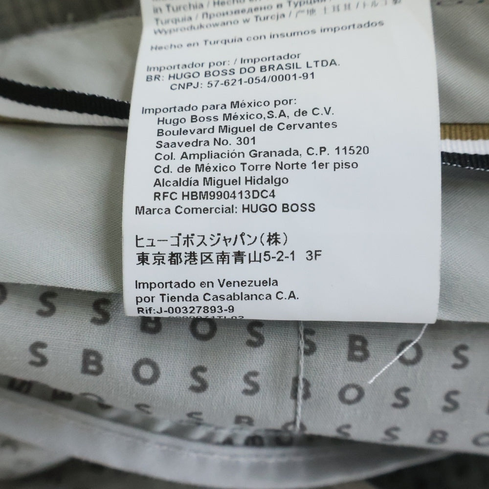 HUGO BOSS(ヒューゴボス) ウール ウィンドウペンチェック 2Bテーラードジャケット センタープレス スラックスパンツ セットアップ グレー