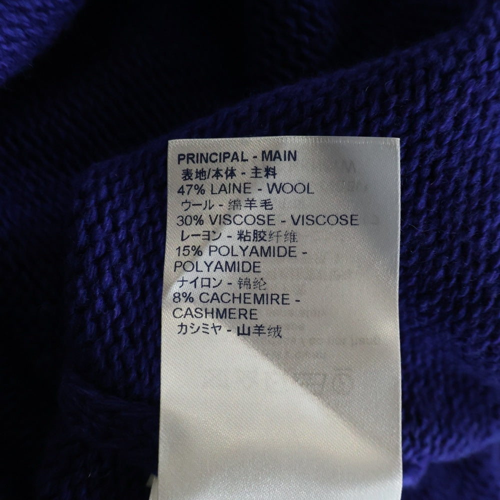 LOUIS VUITTON(ルイヴィトン) 21SS カシミヤ混 ダミエ Vネックニット セーター ブルー RM211 ZRS HKN61W