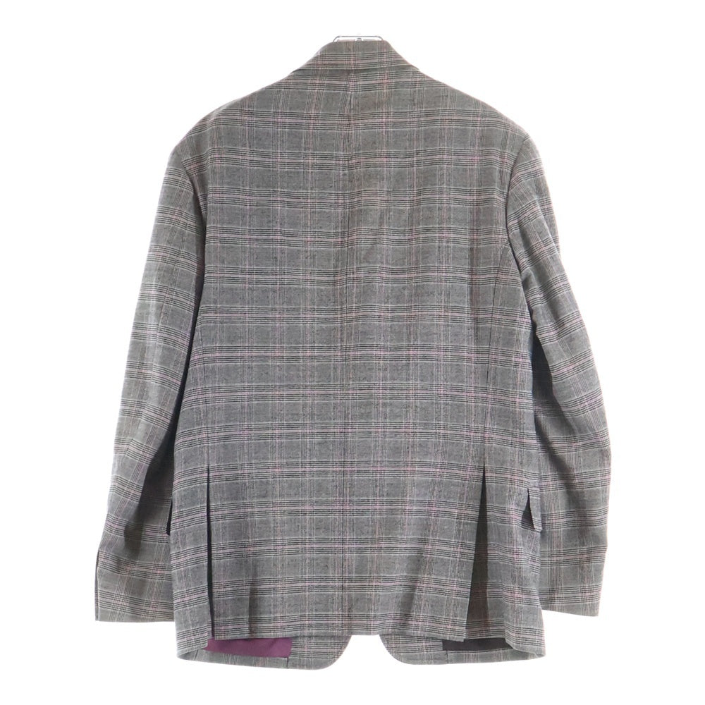 ETRO(エトロ) ウール チェック 2Bテーラードジャケット センタープレス スラックスパンツ セットアップ グレー