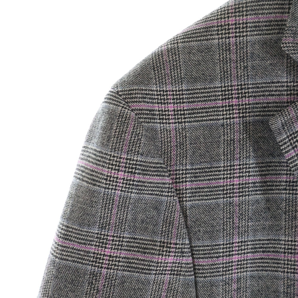 ETRO(エトロ) ウール チェック 2Bテーラードジャケット センタープレス スラックスパンツ セットアップ グレー