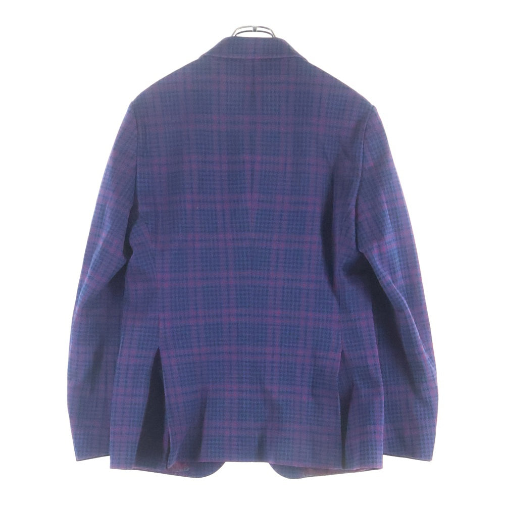ETRO(エトロ) コットン 千鳥格子柄 2Bテーラードジャケット パープル