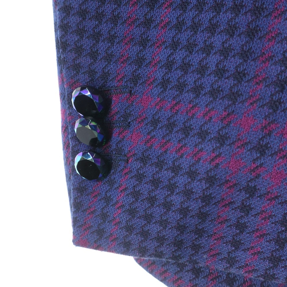 ETRO(エトロ) コットン 千鳥格子柄 2Bテーラードジャケット パープル