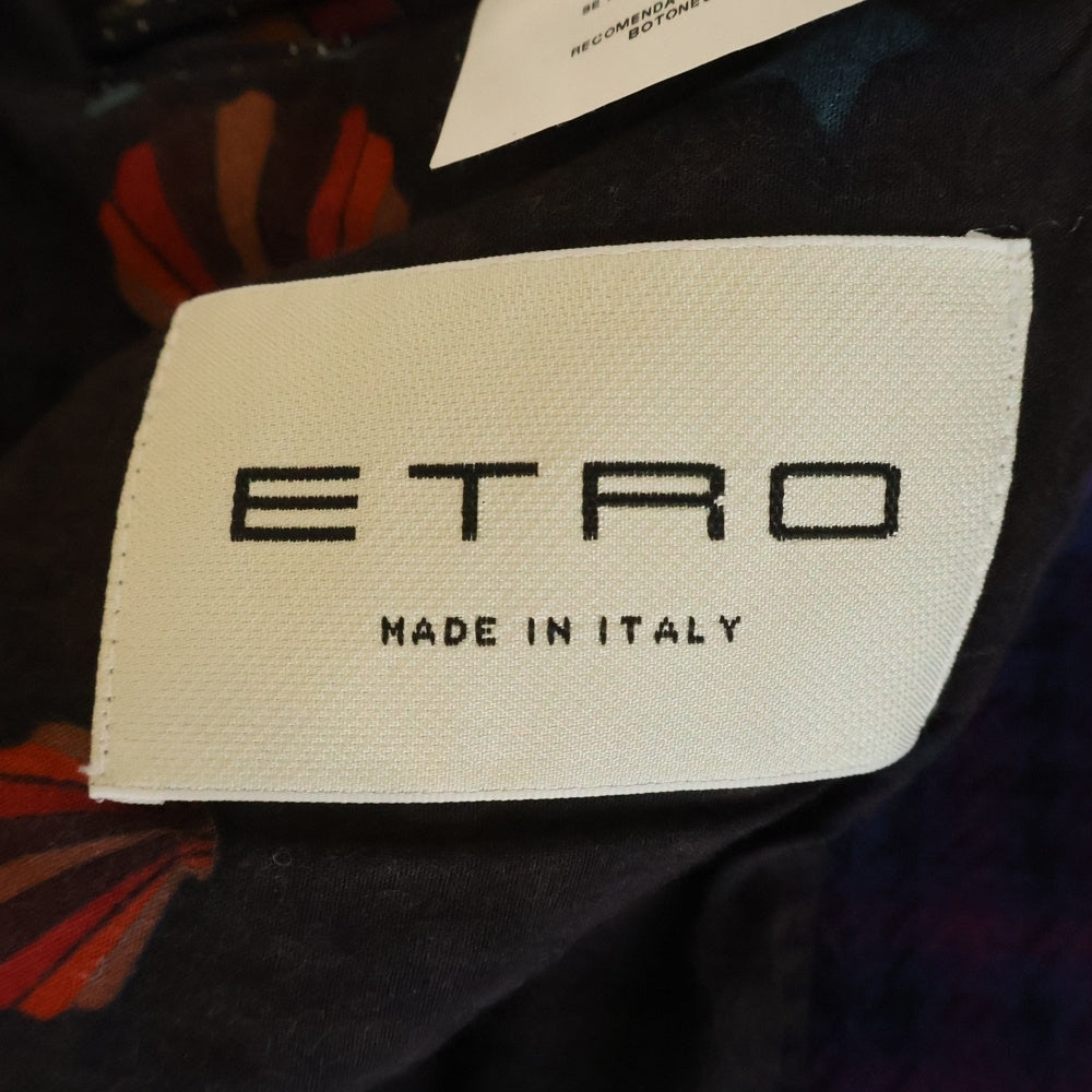 ETRO(エトロ) コットン 千鳥格子柄 2Bテーラードジャケット パープル