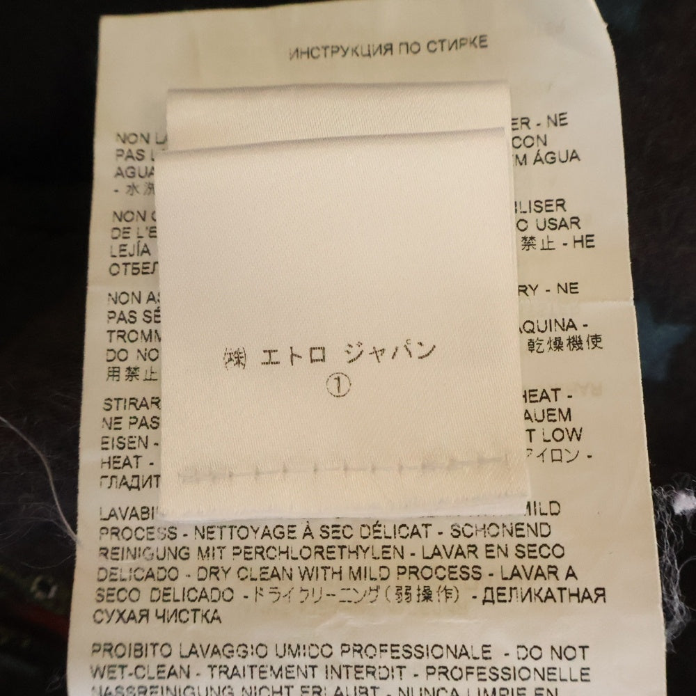 ETRO(エトロ) コットン 千鳥格子柄 2Bテーラードジャケット パープル