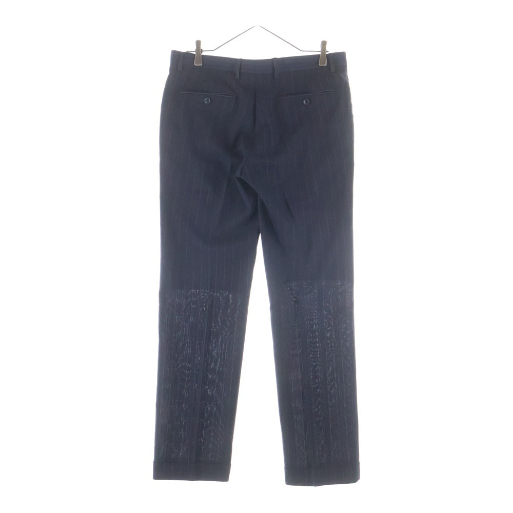 ETRO(エトロ) ウール チェック 2Bテーラードジャケット センタープレス スラックスパンツ シルクベスト 3ピース セットアップ ネイビー