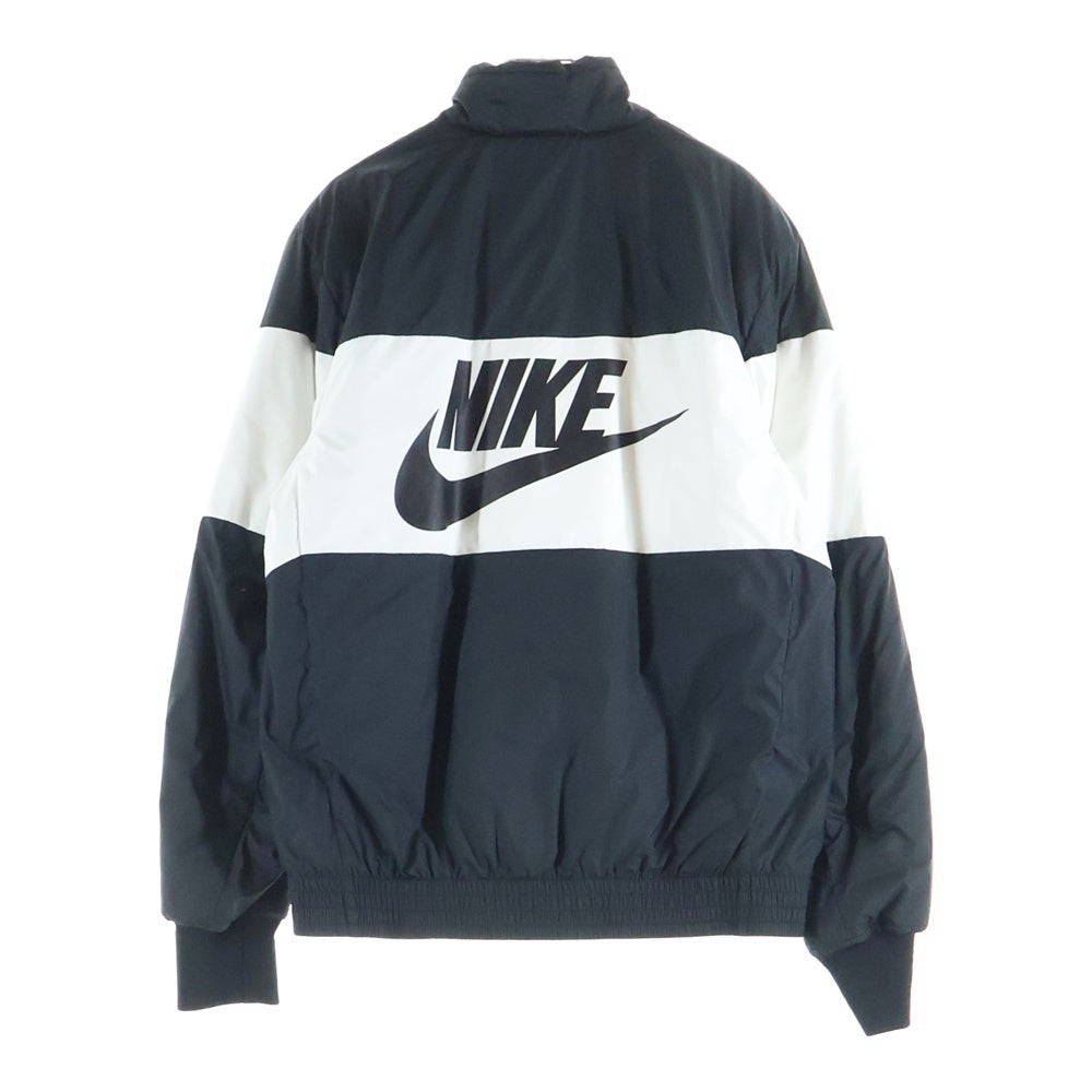 NIKE(ナイキ) NSW SYNTHETIC FILL FZ ナイロン ロゴプリント ジップアップジャケット ブラック/ホワイト CD9235-010