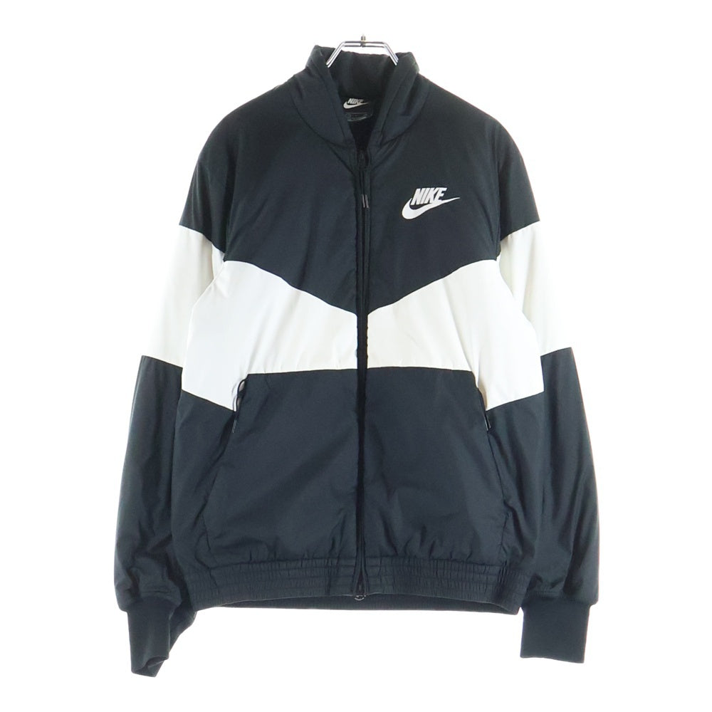 NIKE(ナイキ) NSW SYNTHETIC FILL FZ ナイロン ロゴプリント ジップアップジャケット ブラック/ホワイト CD9235-010