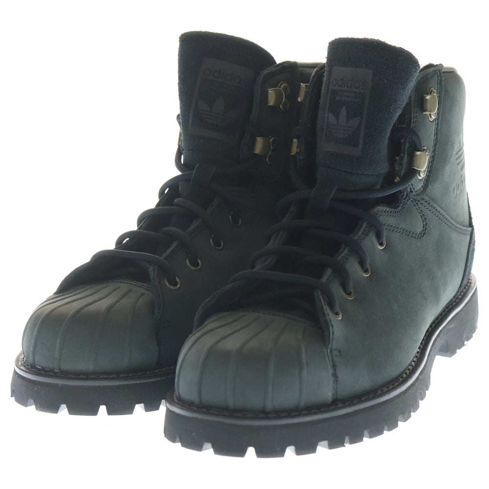 adidas(アディダス) SUPERSTAR BOOT CBLACK ヌバック スーパースターブーツ ブラック US8.5/26.5cm JQ3172