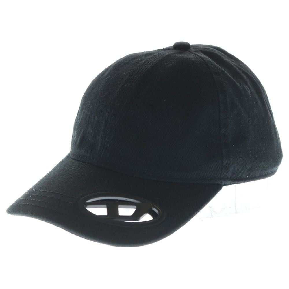 DIESEL(ディーゼル) オーバルロゴプレートデザイン 6パネル アジャスター付き ベースボールキャップ 帽子 ブラック A11357