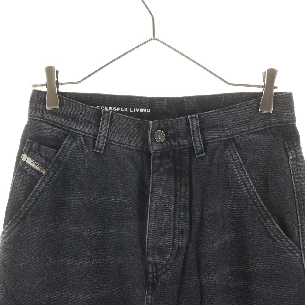 DIESEL(ディーゼル) D-SIRE-CARGO-S マルチポケット ボタンフライ デニムカーゴパンツ レディース ブラック A11871