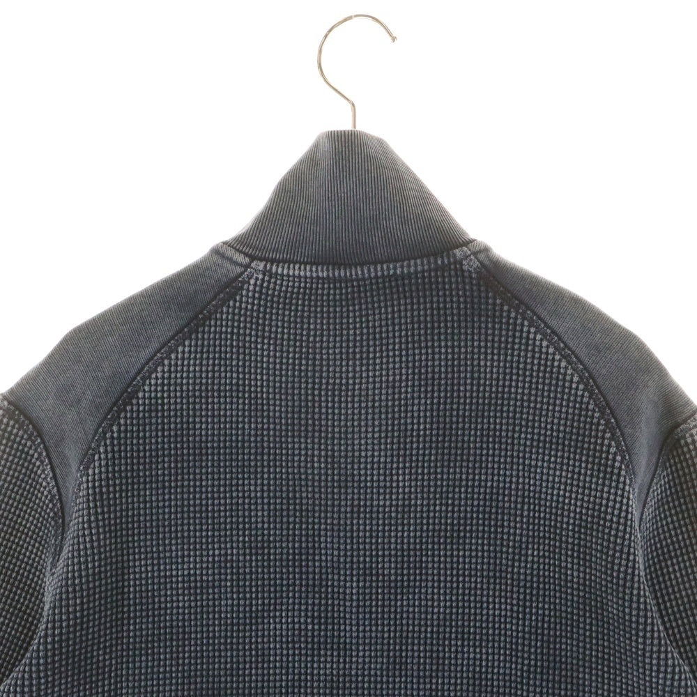 DIESEL(ディーゼル) WAFCOOL-ZIP-LS ワッフル生地 エンブロイダリーデザイン ジップアップ ニット カーディガン レディース ブルー A14881