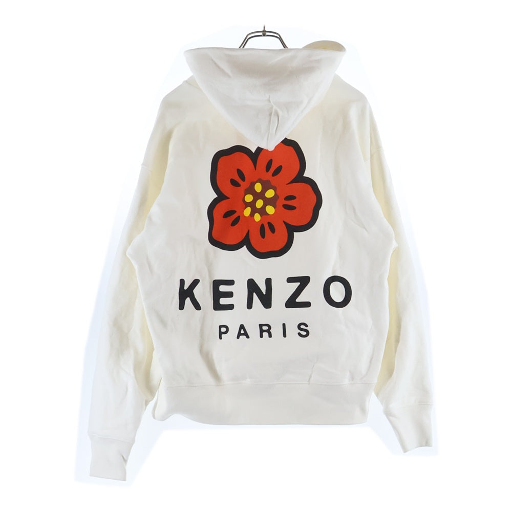 KENZO(ケンゾー) 22SS BOKE FLOWER ボケ フラワー ロゴデザイン フーデッド スウェット パーカー ホワイト FC55SW460CMI