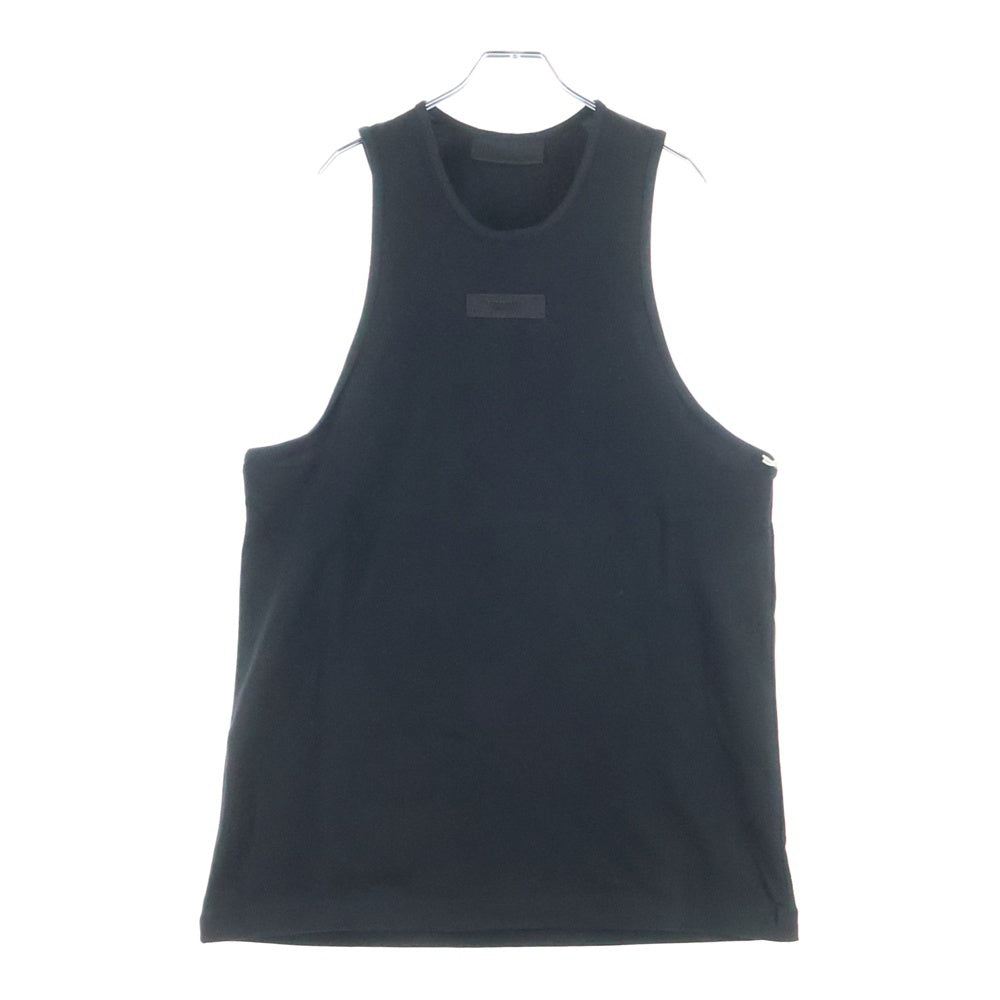 FEAR OF GOD ESSENTIALS(フィアオブゴッド エッセンシャルズ) ロゴパッチ コットン タンクトップ カットソー ブラック
