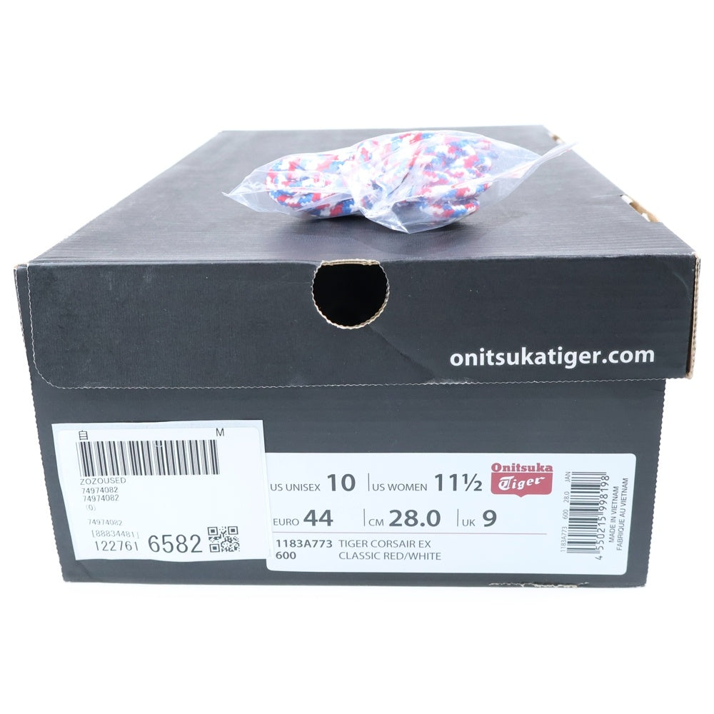Onitsuka Tiger(オニツカタイガー) CORSAIR コルセア メッシュデザイン ローカットスニーカー ホワイト/レッド US10/28cm 1183A773