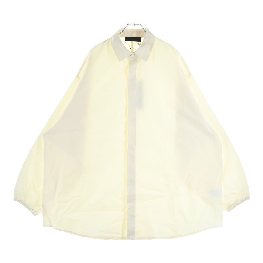 FEAR OF GOD ESSENTIALS(フィアオブゴッド エッセンシャルズ) ポリコットン ロング長袖シャツ アイボリー 669-10059010