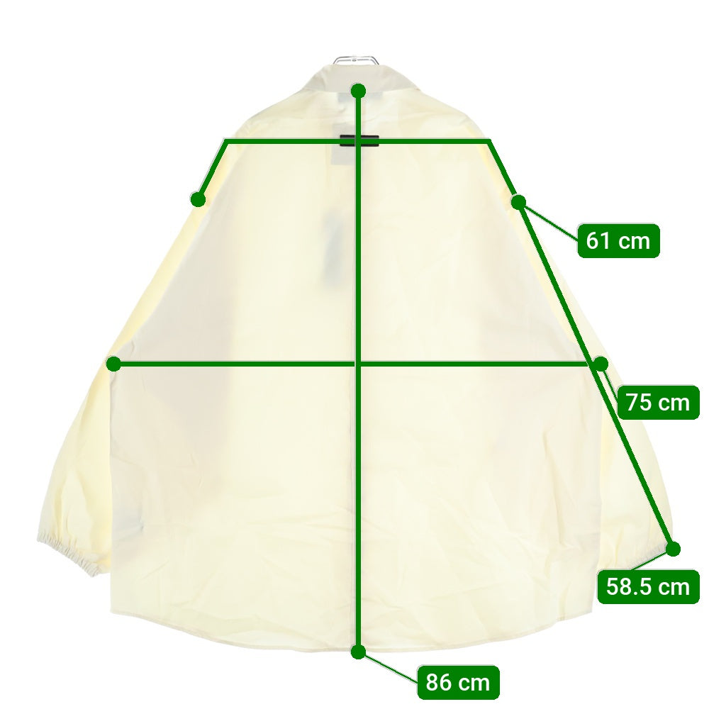 FEAR OF GOD ESSENTIALS(フィアオブゴッド エッセンシャルズ) ポリコットン ロング長袖シャツ アイボリー 669-10059010