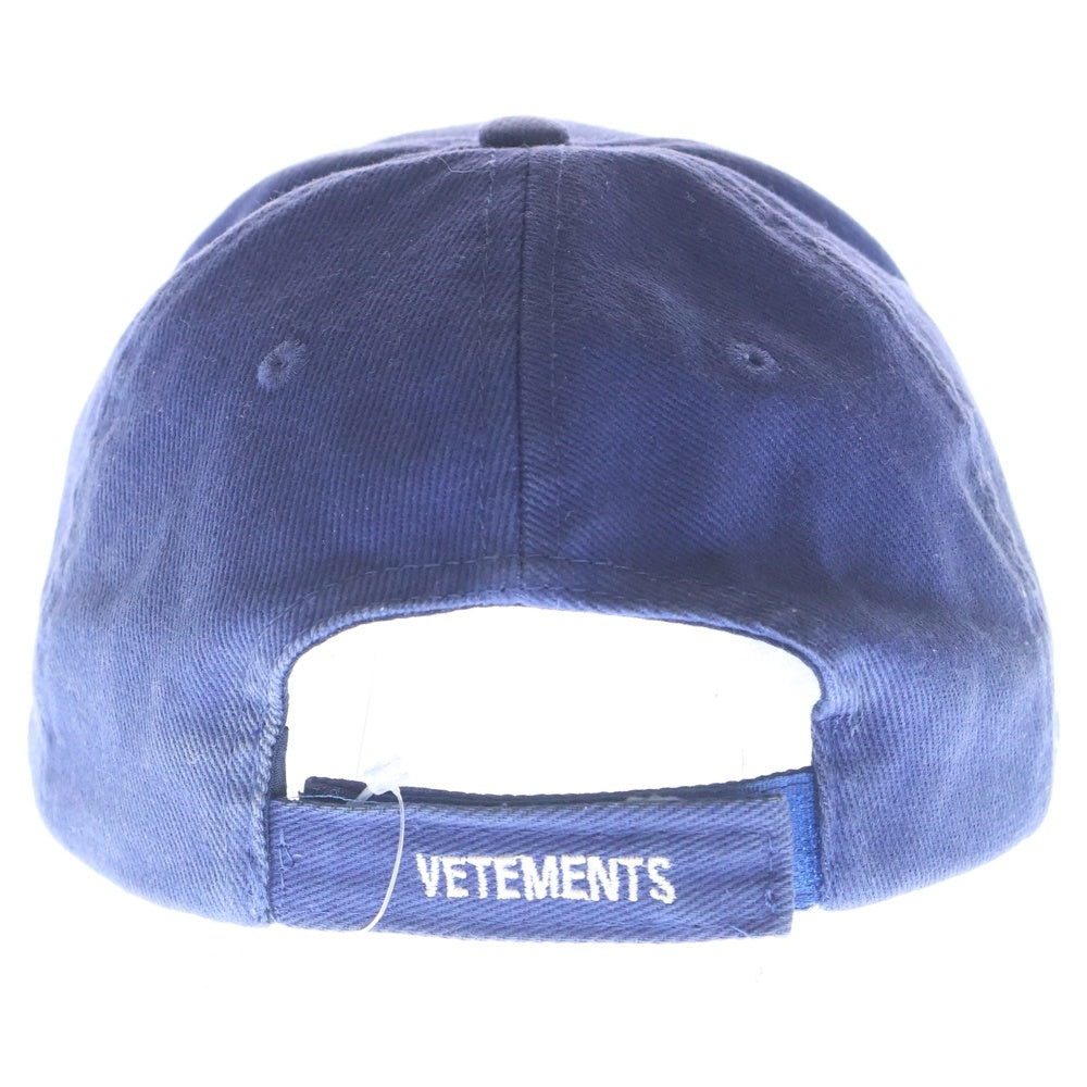 VETEMENTS(ヴェトモン) 18SS HAUTE COUTURE CAP オートクチュール 6パネル ベースボールキャップ 帽子 ブルー WSS18AC16