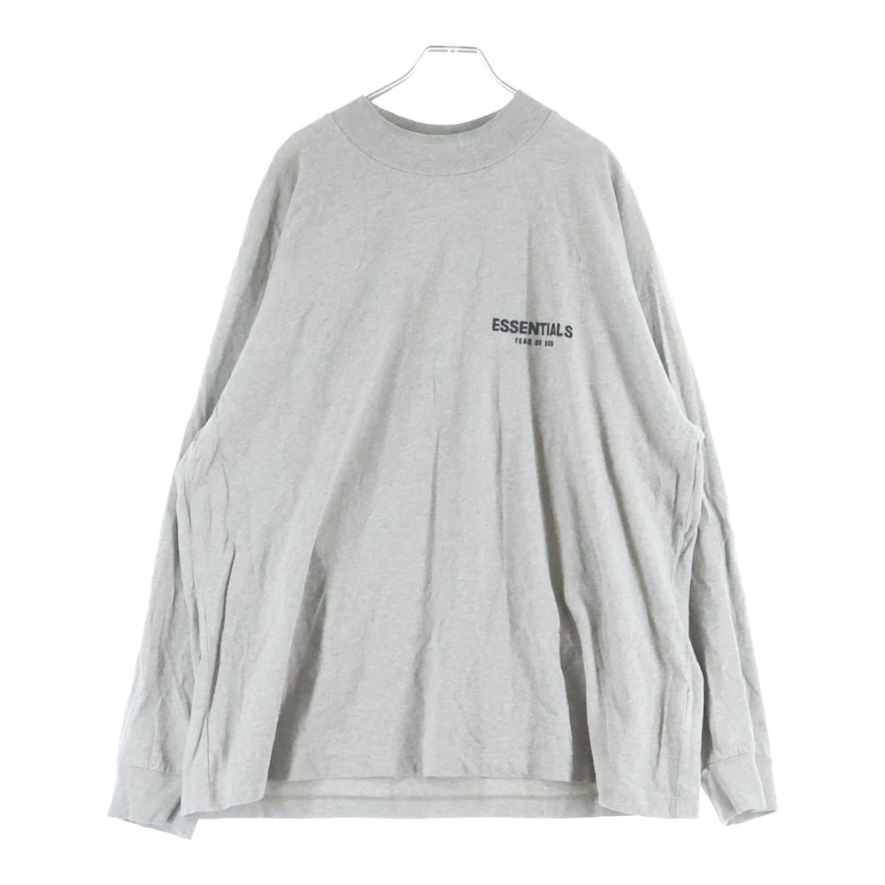 FEAR OF GOD ESSENTIALS(フィアオブゴッド エッセンシャルズ) ロゴ刺繍 クルーネック長袖Tシャツ カットソー グレー