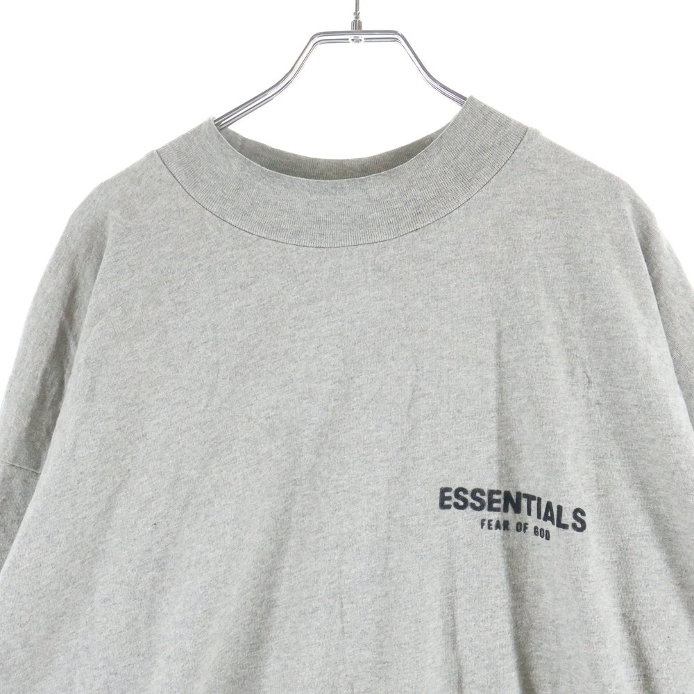FEAR OF GOD ESSENTIALS(フィアオブゴッド エッセンシャルズ) ロゴ刺繍 クルーネック長袖Tシャツ カットソー グレー
