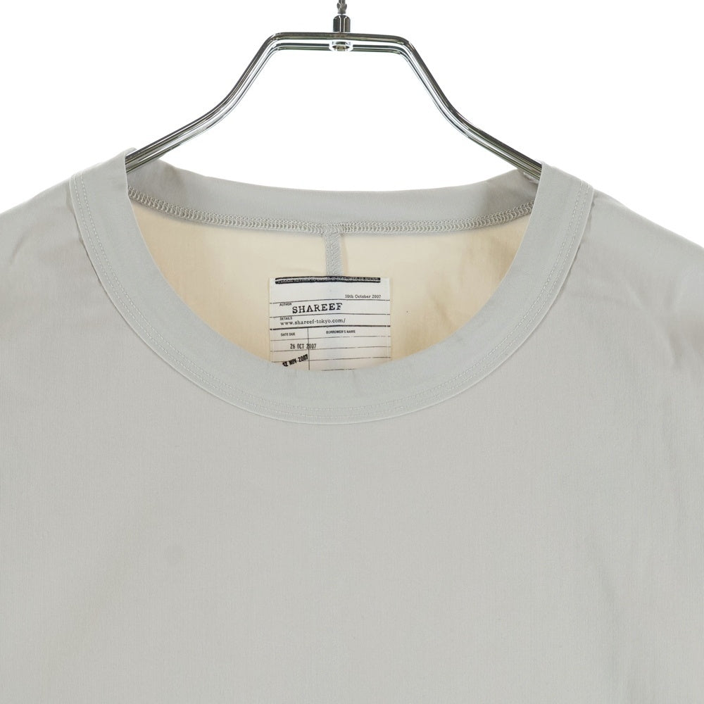 SHAREEF(シャリーフ) メッシュ切り替え クルーネック半袖ナイロンTシャツ カットソー グレー 21535030