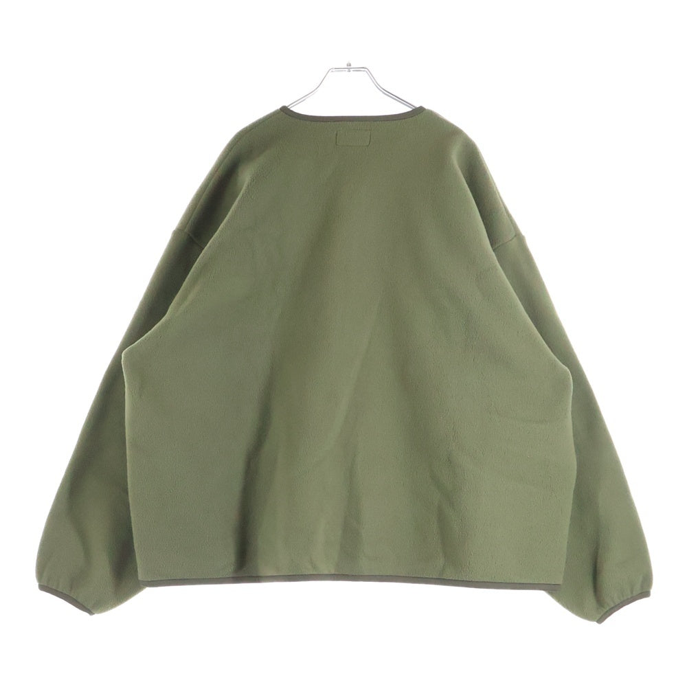 DESCENDANT(ディセンダント) 22AW KNOT FLEECE CARDIGAN フリース スナップボタンカーディガン グリーン