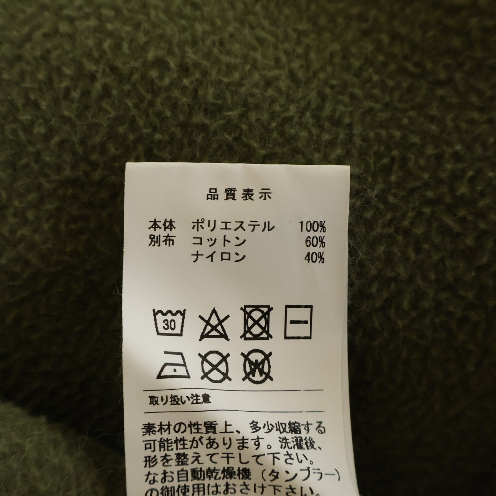 DESCENDANT(ディセンダント) 22AW KNOT FLEECE CARDIGAN フリース スナップボタンカーディガン グリーン