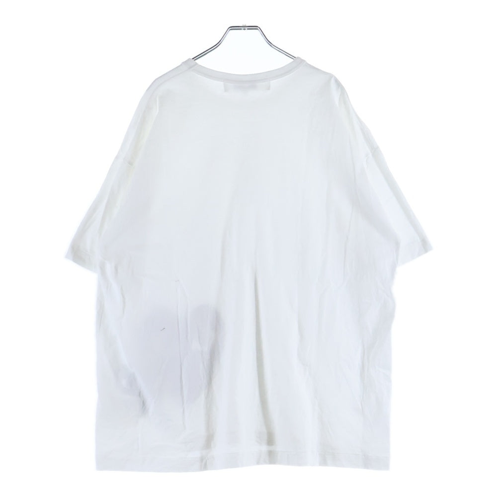 PLAY COMME des GARCONS(プレイコムデギャルソン) フロント グラフィックロゴプリント ヘンリーネック Tシャツ 半袖カットソー ホワイト AX-T350