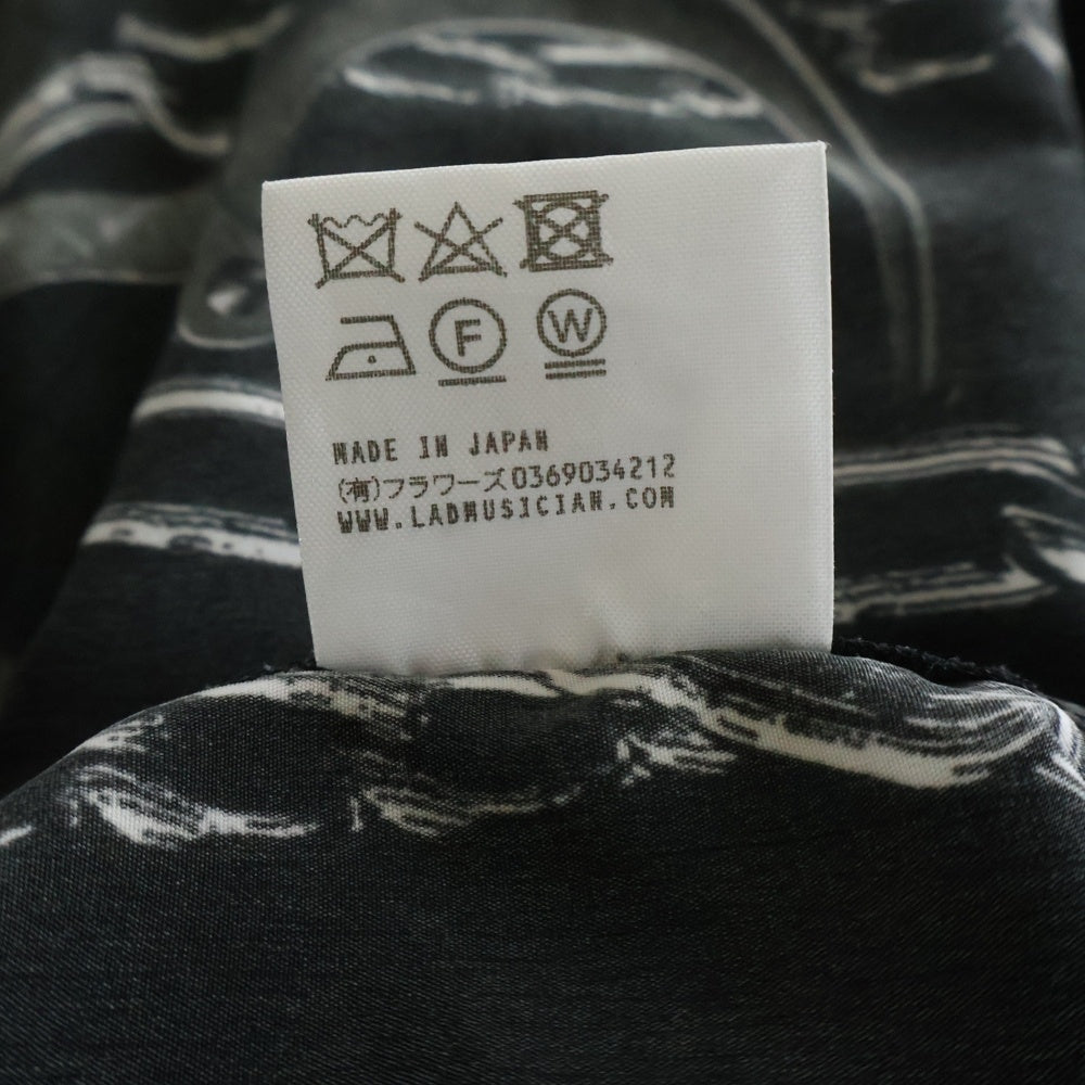 LAD MUSICIAN(ラッドミュージシャン) CHAIN AND HANDCUFF BACK FRONT SHIRT チェーンアンドハンドカフ バックフロント 長袖シャツ ブラック 2120-123
