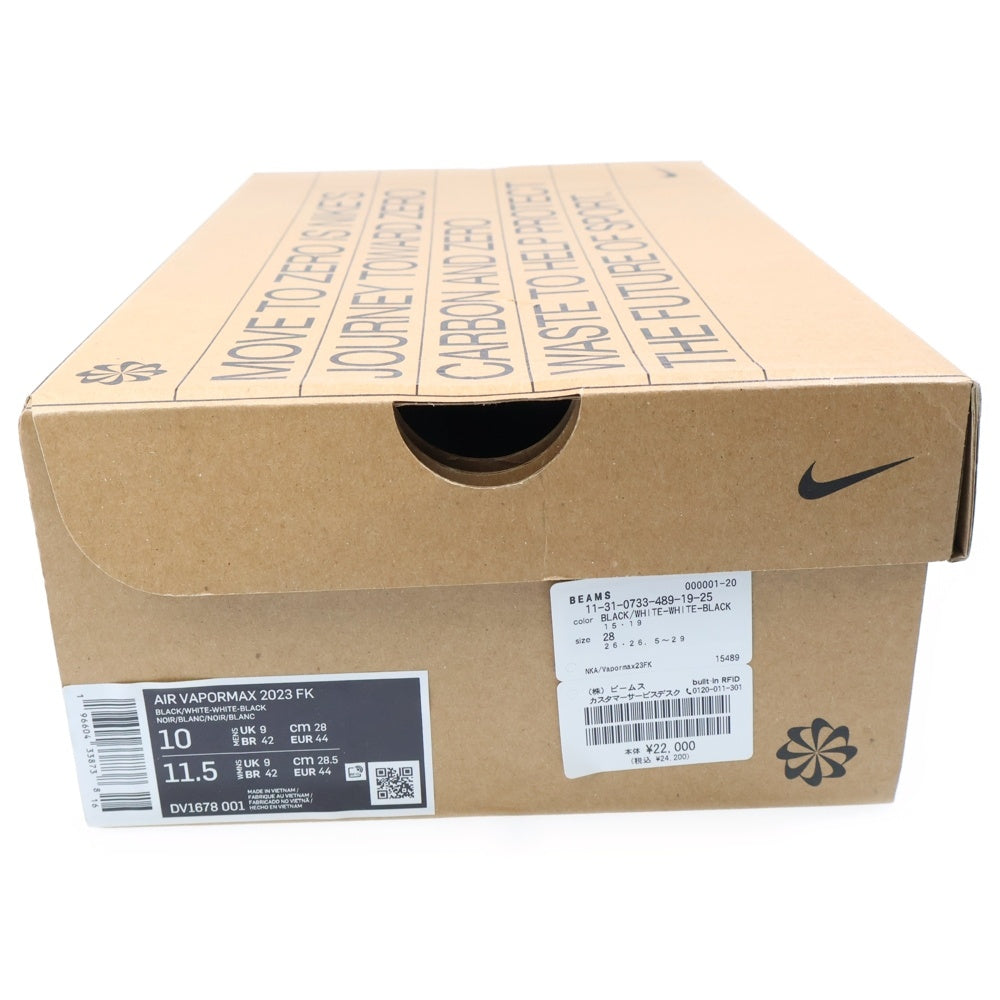 NIKE(ナイキ) AIR VAPORMAX 2023 FK BLACK エア ヴェイパーマックス ニーゼロニーサン エフケー ブラック US10/28cm DV1678-001